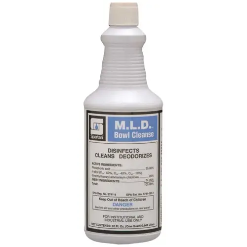 Spartan 722503 M.L.D. 1 Qt. Floral Scent Restroom Disinfectant Toilet Bowl Cleaner Pink - pack of 12
