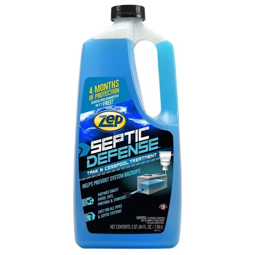 Zep, Inc. ZLST648 Septic System Treatment, Liquid, Blue/Green, 64 oz