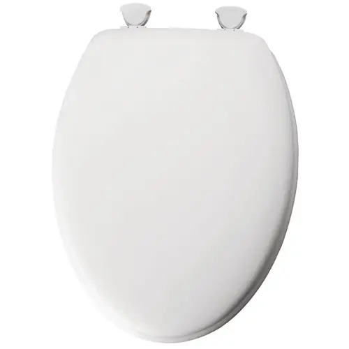 BEMIS 144EC-000 Toilet Seat, Elongated, Molded Wood, White, Twist Hinge