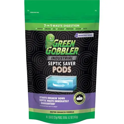 GREEN GOBBLER G8038 Septic System Digester Pods 5.2 oz