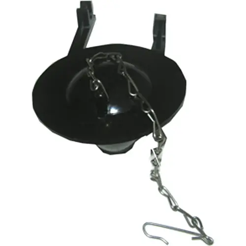 Lasco 04-1587 3 In. Vinyl Flapper with Chain & Hook Black