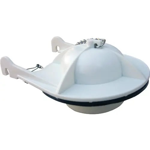 Lasco 04-1609 American Standard Cadet 3 In. Rubber Toilet Flapper with Chain White