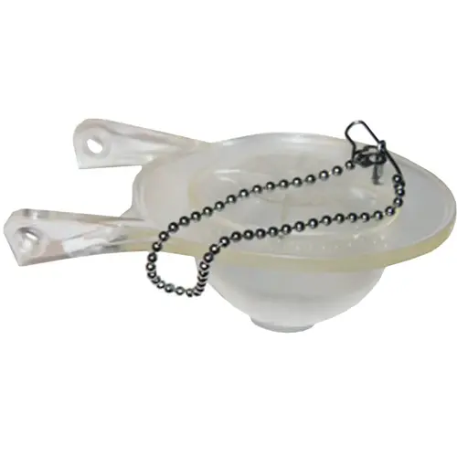 Lasco 04-2159 Universal Fit 3 In. Rubber Toilet Flapper with Ball Chain White