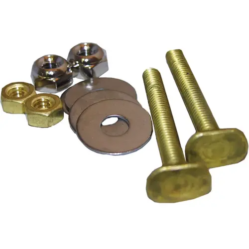 Lasco 04-3637 Code Approved Brass Toilet Bolt Set