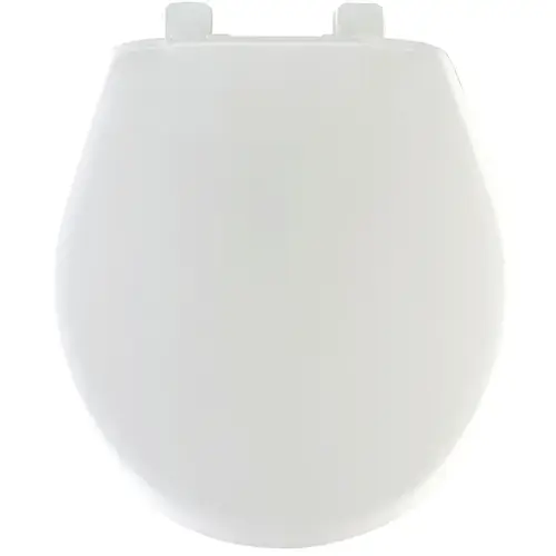 Mayfair 80SLOW000/20-000 80SLOW000 Toilet Seat, Round, Plastic, White, Hex-Tite Hinge