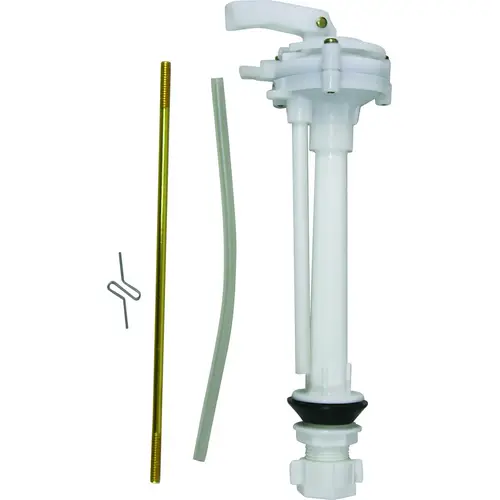 ProSource 24419-3L Toilet Ballcock, Plastic, White, Anti-Siphon: Yes, For: 8-1/2 Toilet Tanks in