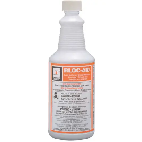 Spartan 738003 Bloc-Aid 1 Quart Drain Cleaner Red - pack of 12