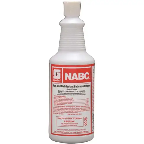 SPARTAN CHEMICAL COMPANY 722603 NABC 1 Quart Floral Scent Restroom Disinfectant No Dye Blue