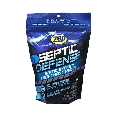 Zep, Inc. ZSTP2 Septi-Pak Series Septic System Treatment, Solid, Brown, Mild, 4 oz Pouch Pair