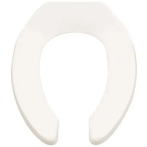 American Standard 5901.100.020 Commercial Elongated Open Front Toilet Seat Less Cover in White