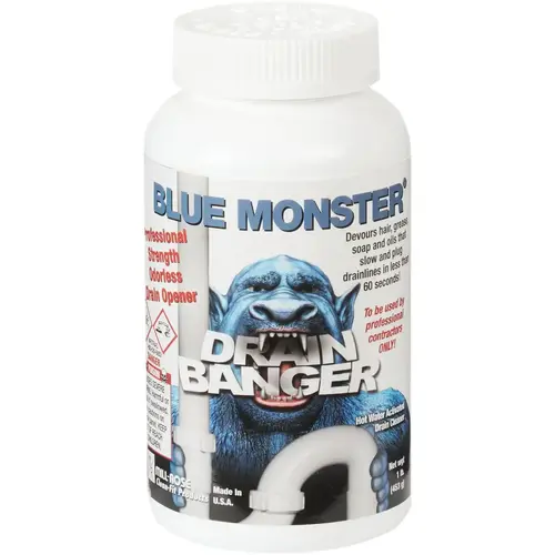 Blue Monster 76055 Drain Banger 1 Lb. Flakes Drain Opener & Cleaner