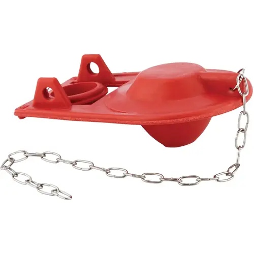 Do it Best 091481 Universal Rubber Toilet Flapper with Chain Red