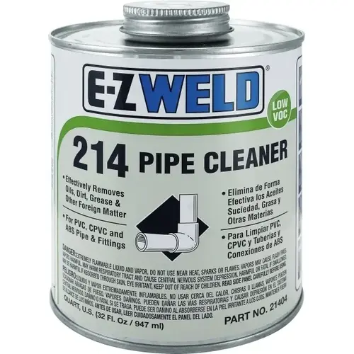 E-Z WELD INC. 21403 Pipe Cleaner 214 Clear 1-Pint