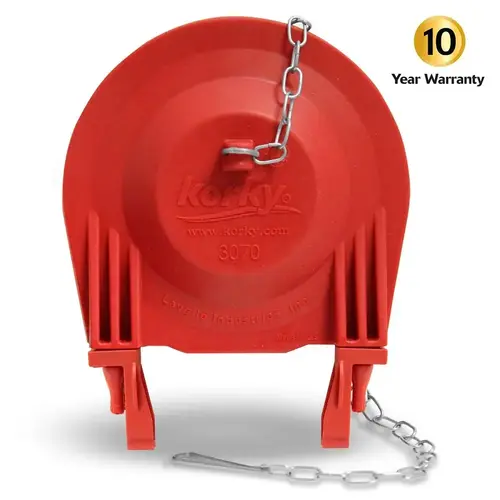 Korky 3070BP Large 3" 2x High Performance Universal Toilet Flapper Red