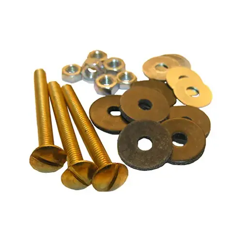 LARSEN SUPPLY CO., INC. 04-3673-XCP6 Toilet Tank-to-Bowl Kit, Brass, 5/16 3-In. - pack of 6