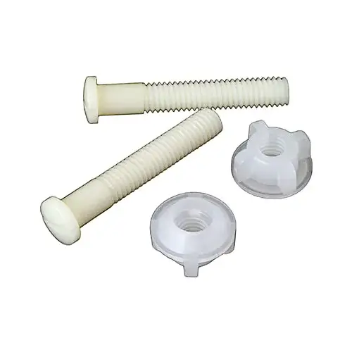 Master Plumber 250-693 Plastic Toilet Seat Hinge Bolt, White, 2.5-In.