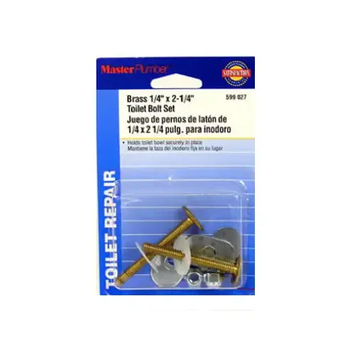 Master Plumber 599027 Brass Toilet Bolts Pair