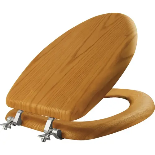 Mayfair 19601CP-378 Elongated Closed Front Oak Veneer Toilet Seat
