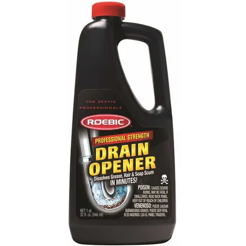 Roebic PDO-Q Pro Drain Opener Liquid, Quart White - pack of 12