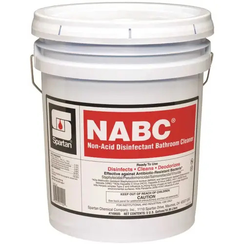 Spartan 749605 NABC 5 Gallon Floral Scent Restroom Disinfectant Blue