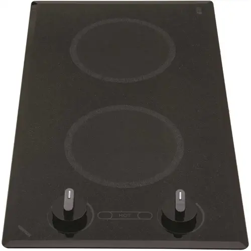 Kenyon B41596 Mediterranean Series 12 in. Smooth Glass Radiant Electric Cooktop in Black with 2 Elements