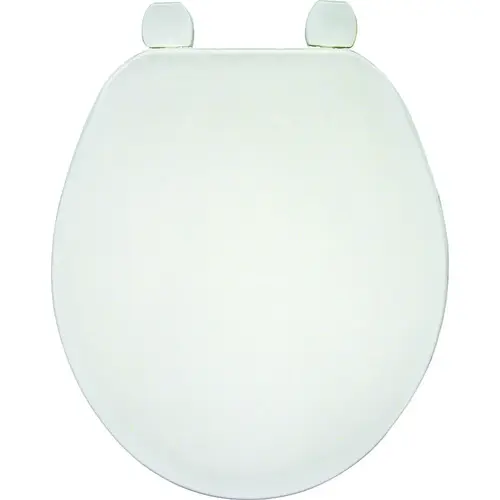 BEMIS 70AR000 Toilet Seat, Round, Plastic, White, Adjustable Hinge