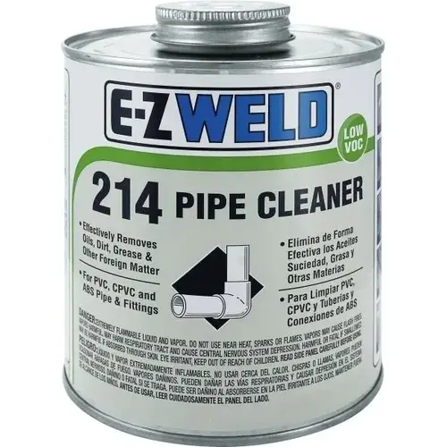 E-Z WELD INC. 21402 Pipe Cleaner 214 Clear 1/2-Pint