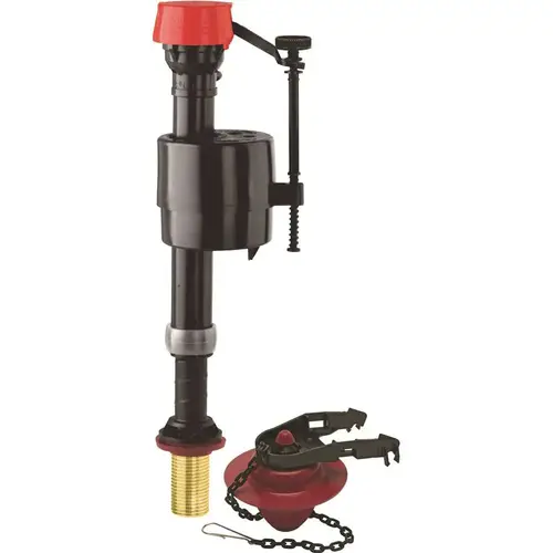 Fluidmaster PRO45BW501 Pro Brass Shank Toilet Fill Valve And Toilet Flapper Repair Kit Assorted Colors