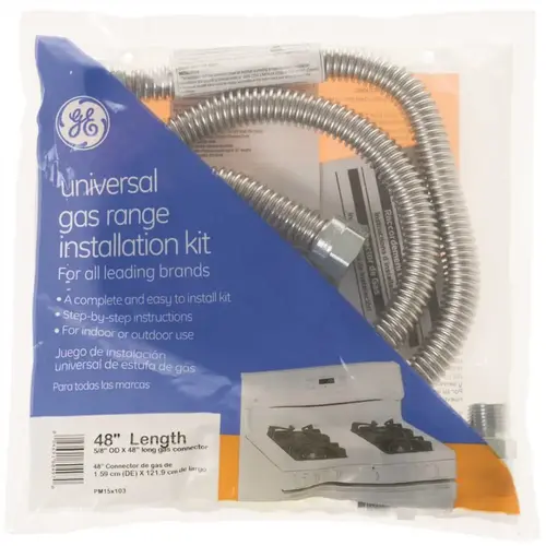 GE PM15X103 Universal 4 ft. Gas Range Connector Kit