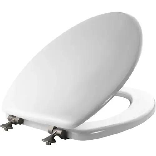 Mayfair 144BN-000 Toilet Seat Edgewater Elongated White Enameled Wood Gloss