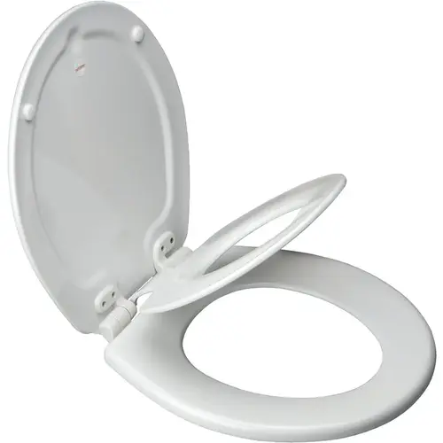 Mayfair 88SLOW 000 NextStep2 Round Closed WhisperClose White Enameled Wood Toilet Seat