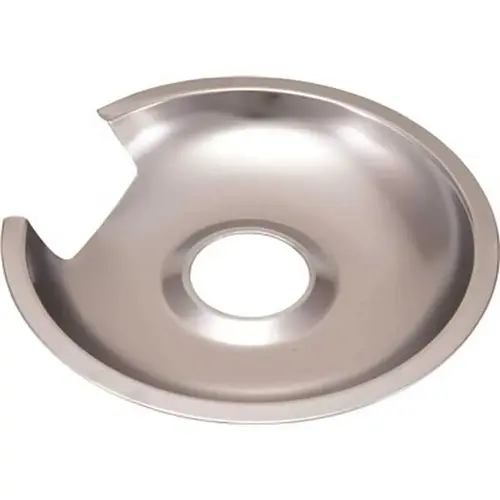 National Brand Alternative 651023 Electric Range Drip Pan fits GE and Hotpoint Ranges in Chrome, 8 in. - pack of 6