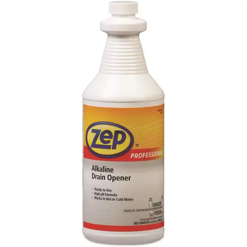 Zep, Inc. 1041423 Alkaline Drain Opener, 1 qt, Bottle, Unscented