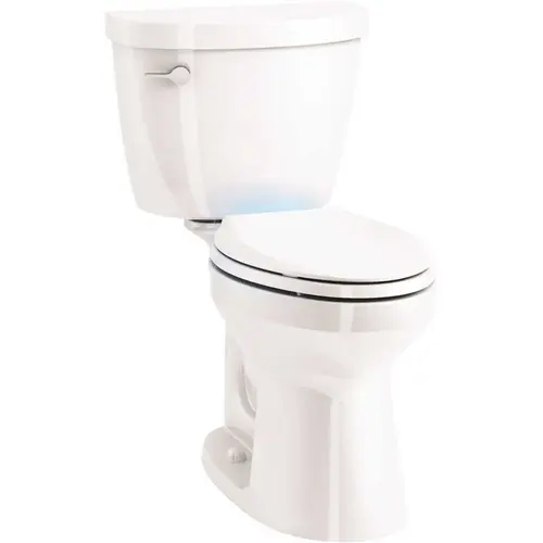 Kohler K-31648-0 Cimarron Revolution 360 Complete Solution 1.28 GPF Single Flush Elongated Toilet in White, with Slow-Close Seat