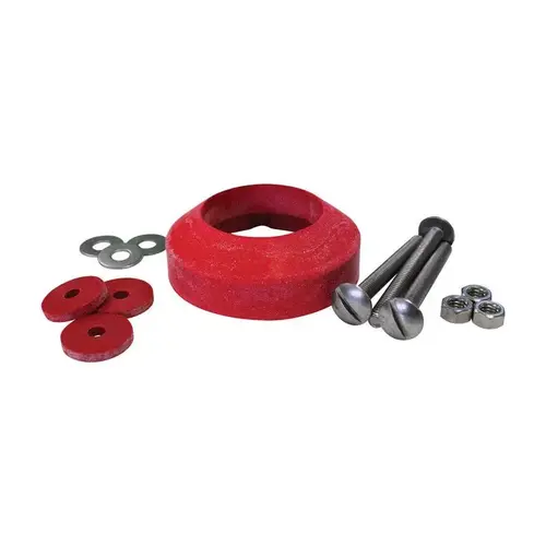 Korky 464BP Tank-to-Bowl Gasket, 2-1/8 in ID x 3-1/2 in OD Dia, Sponge Rubber, Red, For: 2 in 2-Piece Toilet Tanks