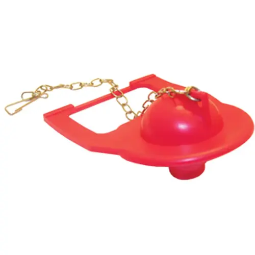 Lasco 04-1535 Square Back Red Rubber Flapper with Chain