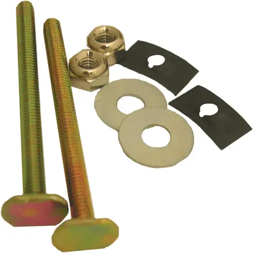 Lasco 04-3643 1/4 In. x 3-1/4 In. Long Brass Plated Steel Toilet Bolts