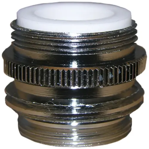 Lasco 09-1451NL No Lead Dual Thread Male Faucet Adapter, Chrome-Plated
