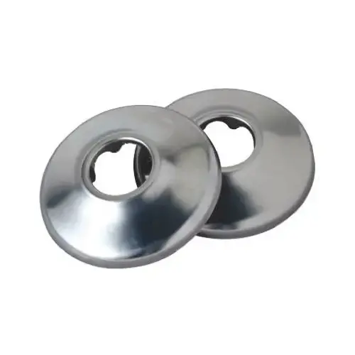 Master Plumber 220-616 Shallow Pipe Cover, Chrome Finish Flange, for .375-In. Iron Pipe or 5/8-In. Cooper Tube Pair