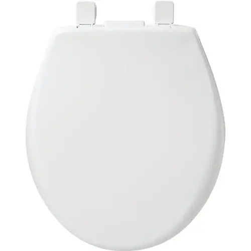 Mayfair 87SLNL 000 Toilet Seat, Round, Plastic, White, Precision Seat Fit, Adjustable, Whisper Close Hinge