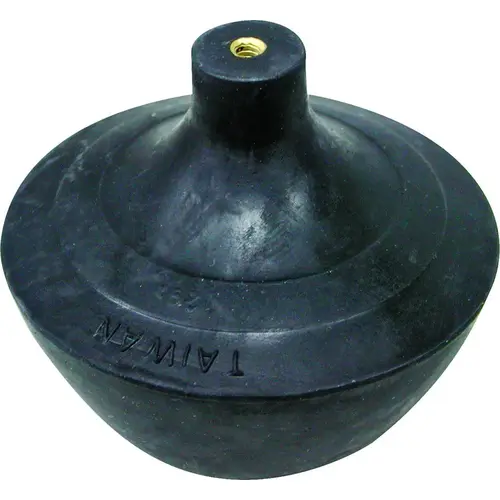 ProSource PMB-198 Toilet Tank Ball, #6-32UNC Rod, Rubber, Black