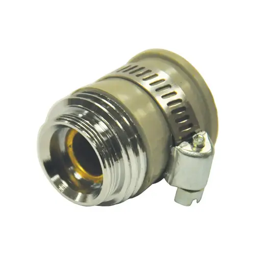 Danco 9D00010514 Hose Aerator Adapter, 55/64-27 x 3/4 in, Male x GHTM, Brass, Chrome Plated