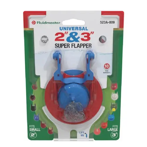 Fluidmaster 523A-009-T4 Adjustable Flapper Super Flapper Multicolored Plastic/Rubber For Universal Multicolored