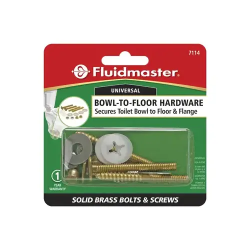 Fluidmaster 7114 Toilet Bowl Bolt & Screw Kit