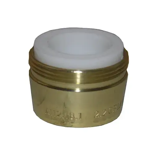 LARSEN SUPPLY CO., INC. 09-8973 Dual Thread Aerator, Polished Brass, 15/16 MPT x 55/64 In. FPT x 27 Thread