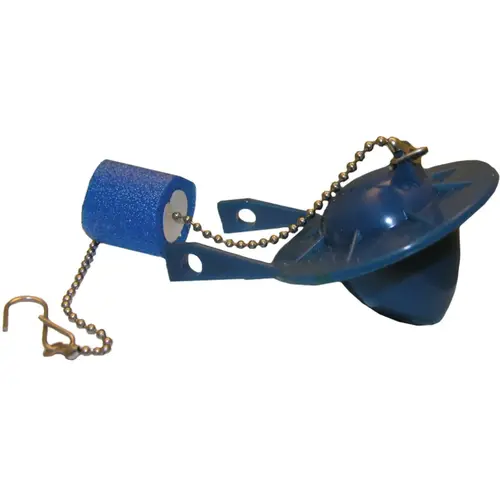Lasco 04-1543 Universal Vinyl Flapper with Weep Hole and Float and Chain Blue