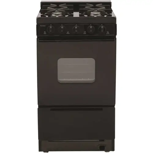 Premier BHK5X0BP 20 in. 2.42 cu. ft. Battery Spark Ignition Gas Range in Black