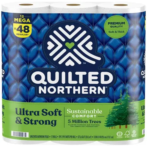 Quilted Northern 94443-XCP4 Toilet Tissue, 3.8 x 4 in Sheet, 2-Ply, Paper - pack of 48