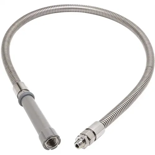 T & S BRASS & BRONZE WORKS B-0044-HF Stainless Steel 44 in. Flexible Hose with Fisher Adapter Chrome