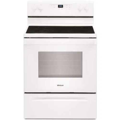 Whirlpool WFE320M0JW 30 in. 5.3 cu. ft. 4-Burner Electric Range in White with Storage Drawer